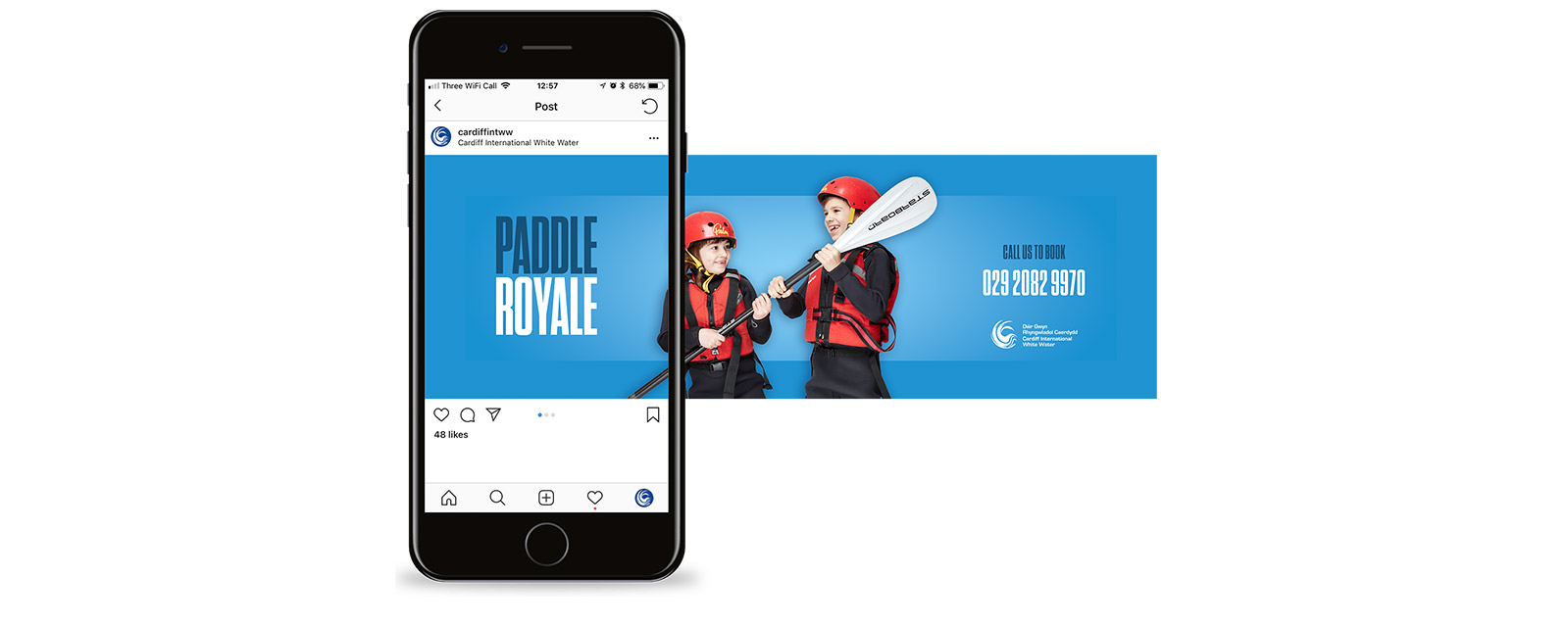 Marketing Content for Cardiff International Whitewater photography campaign