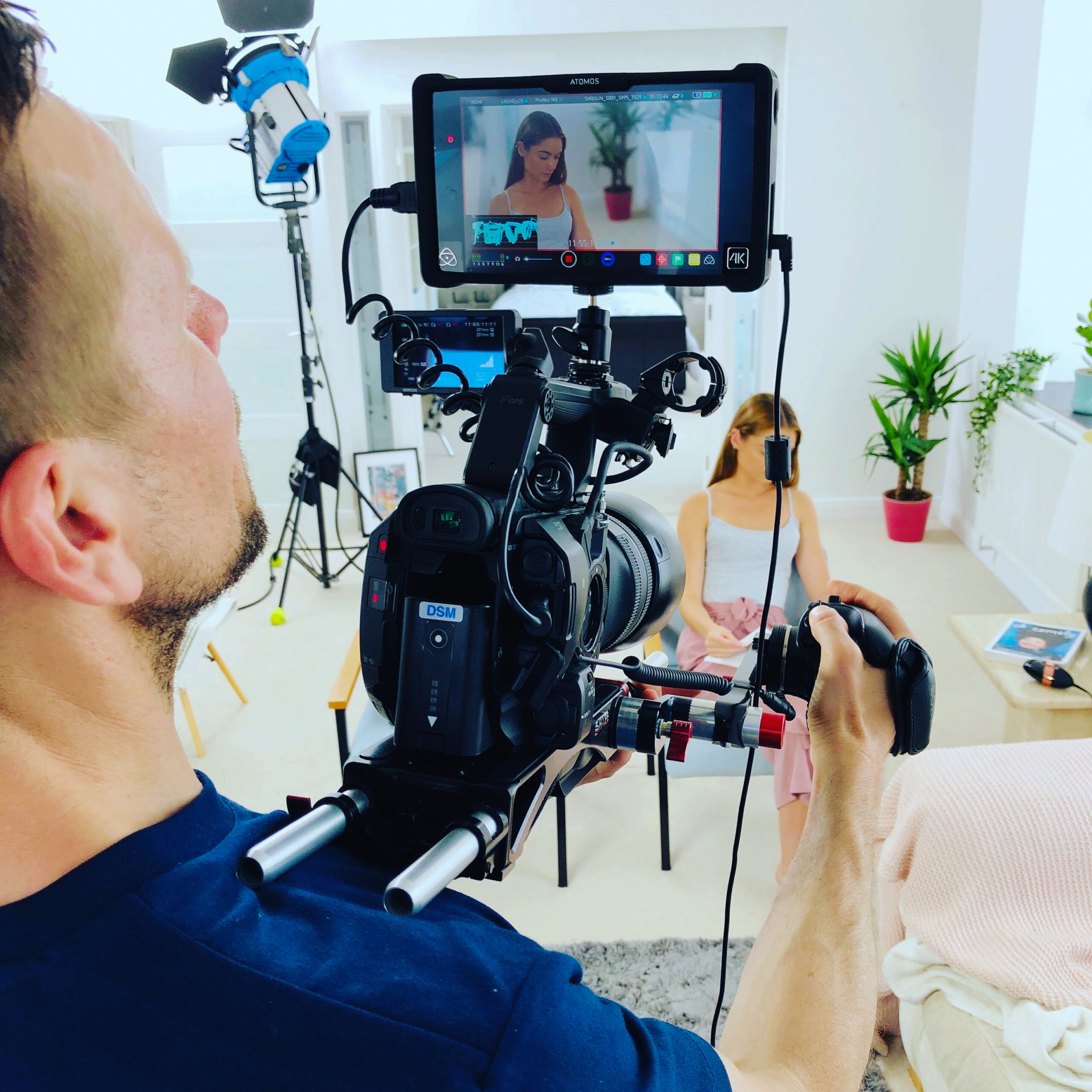 Video Production Team on set for Lifestyle Shoot in Cardiff