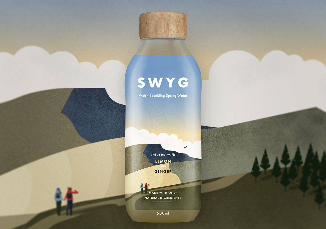 CGI product photography for falvoured water brand