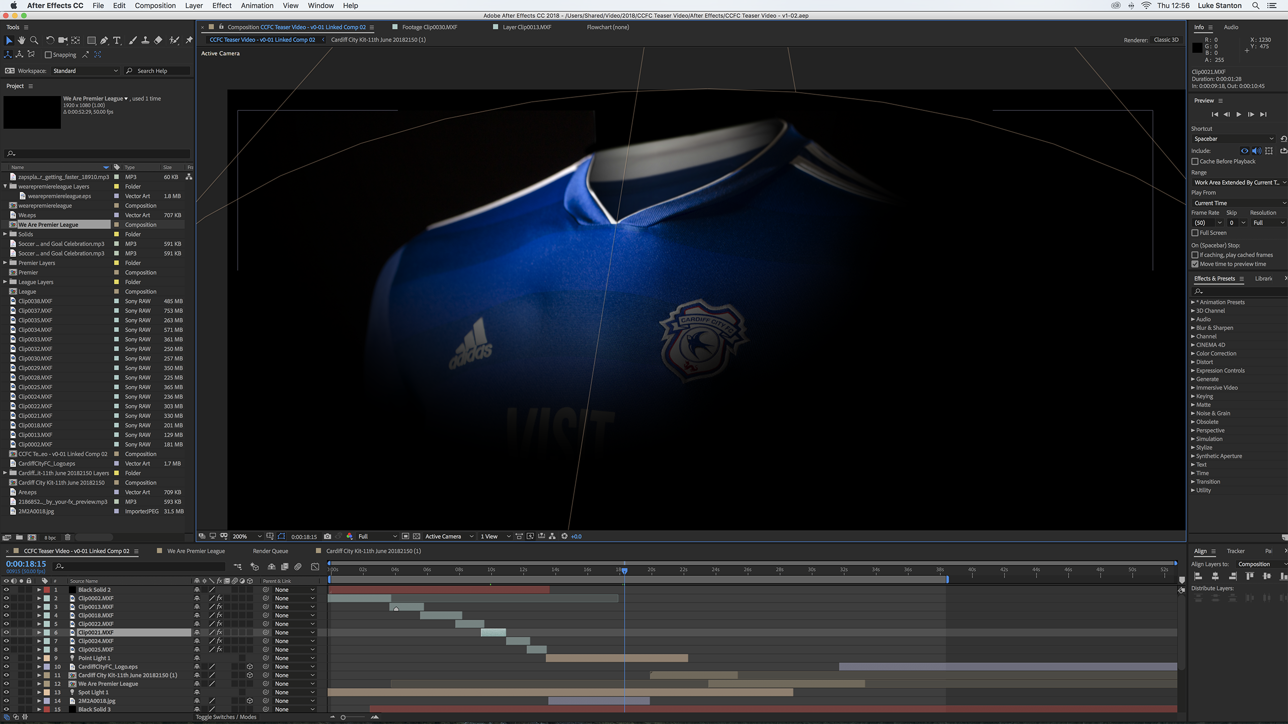 Product Photography for Cardiff City Football Club